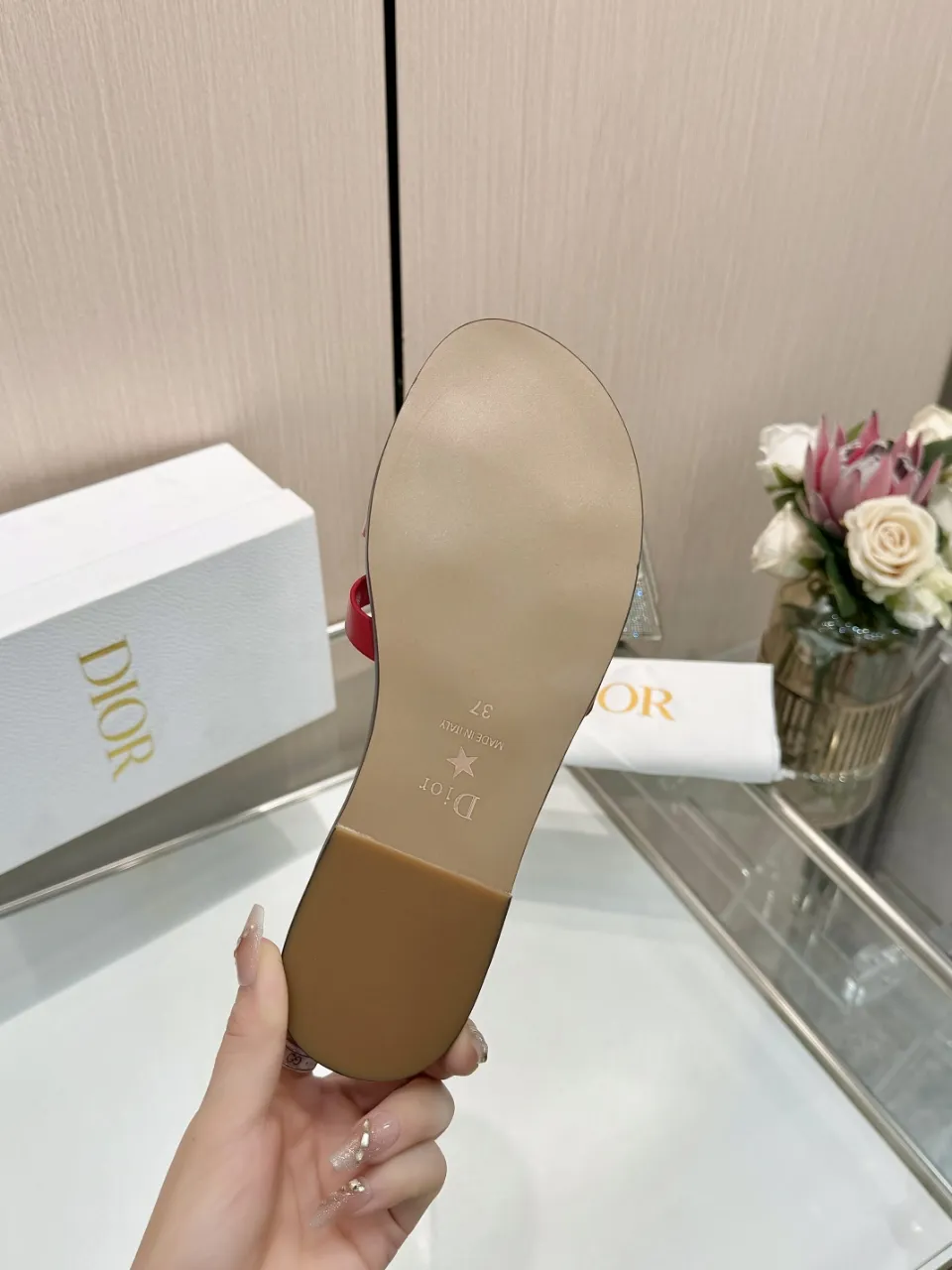 👟👟Ex-factory price 340👟👟 Dior new model, 9 colors available, cowhide fabric, code number 35-42, leather sole +40